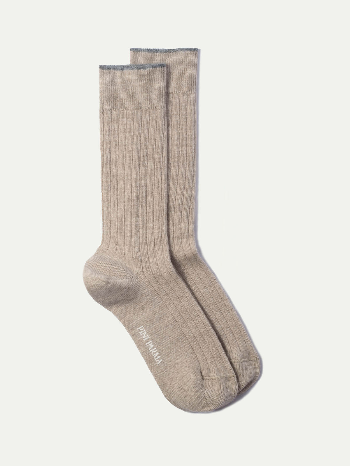 Beige Chaussettes courtes en laine r sistante Fabriqu es en Italie