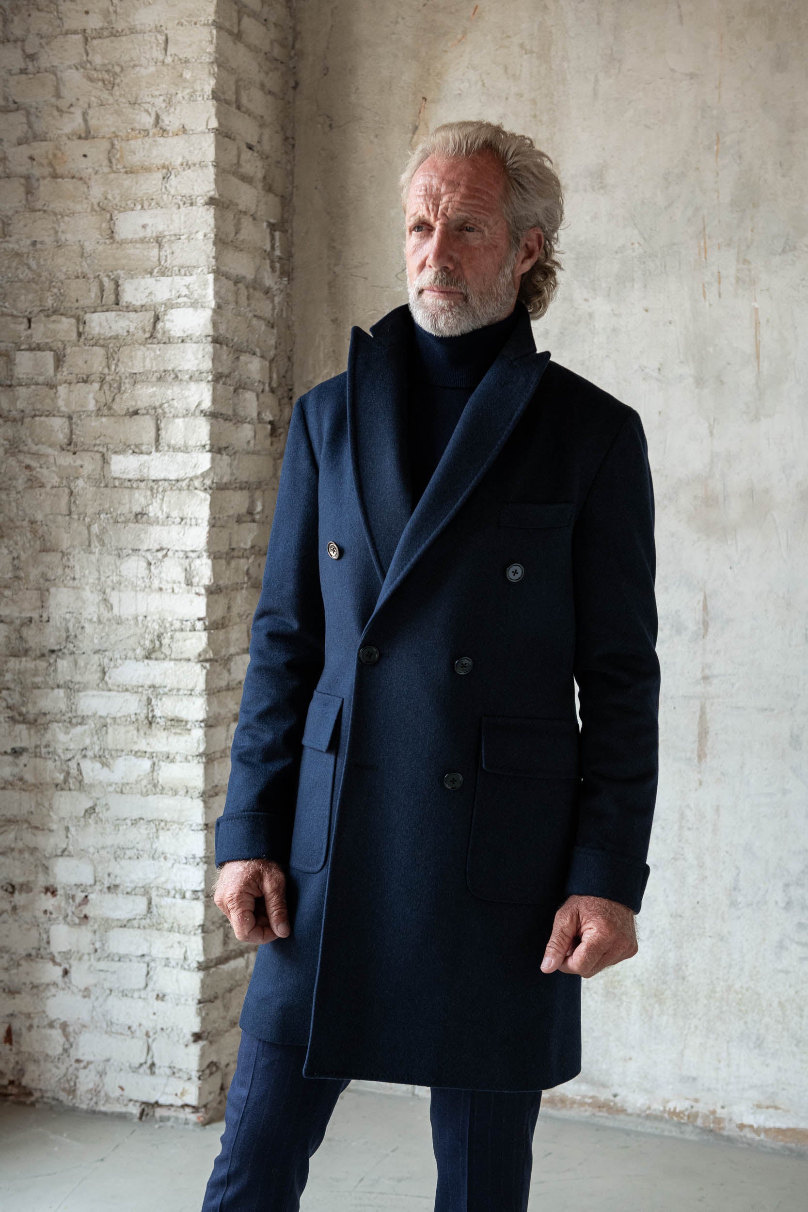BLUE POLO COAT, Made in Italy