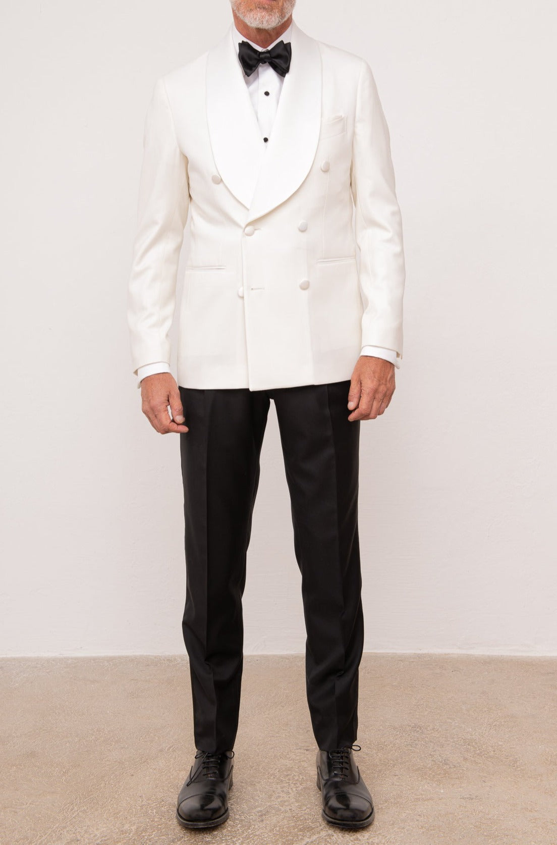 White double breasted tuxedo jacket Made in Italy