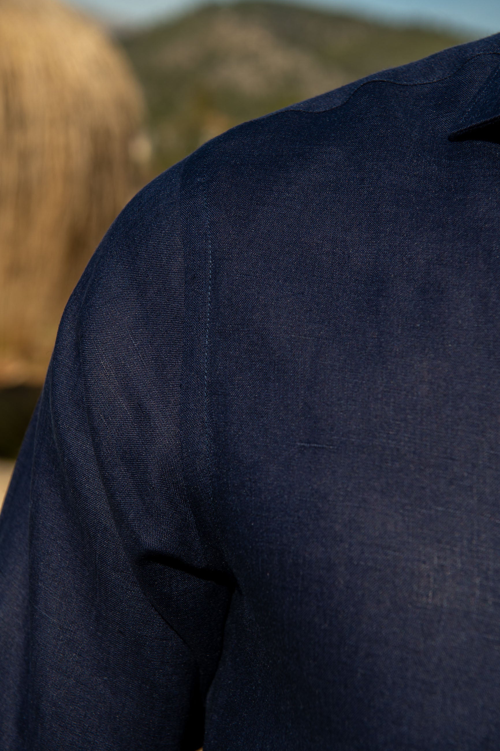 Light blue linen button-down shirt - Made In Italy