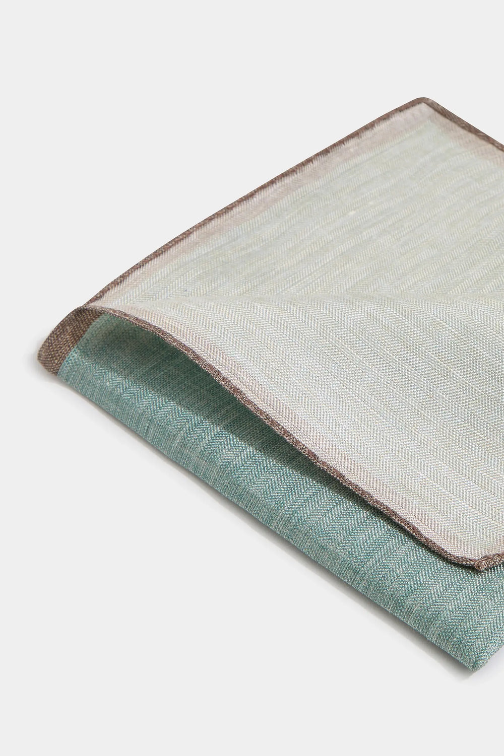 Sage reversible pocket square - Made in Italy