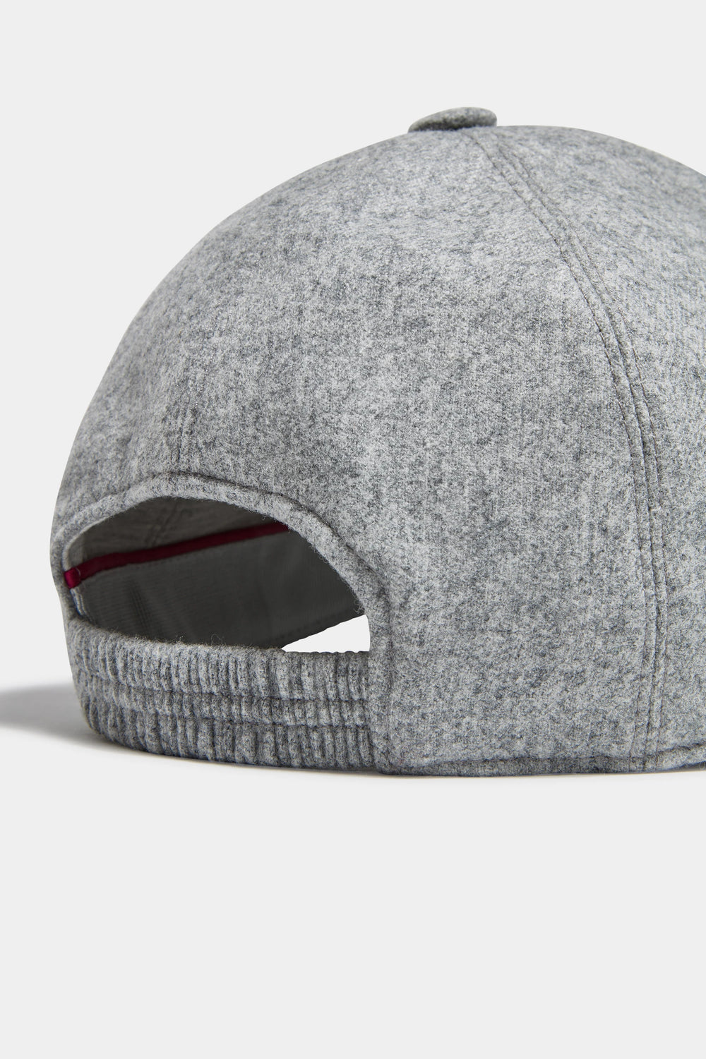 Casquette de baseball en flanelle grise - Made in Italy