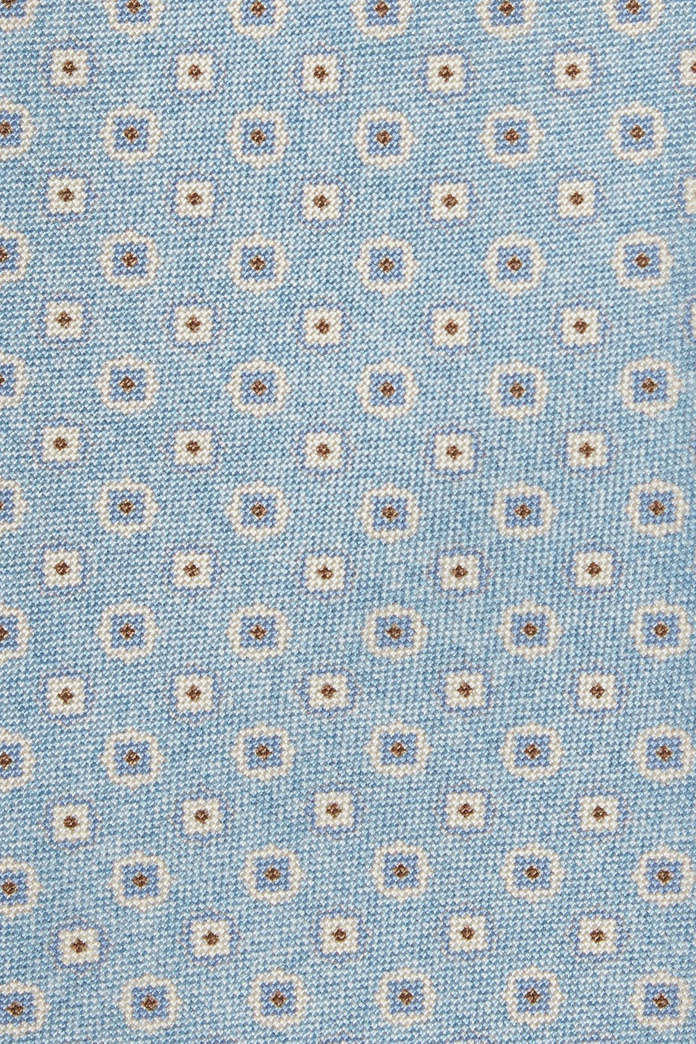 Light blue micro fancy silk tie - Made in Italy