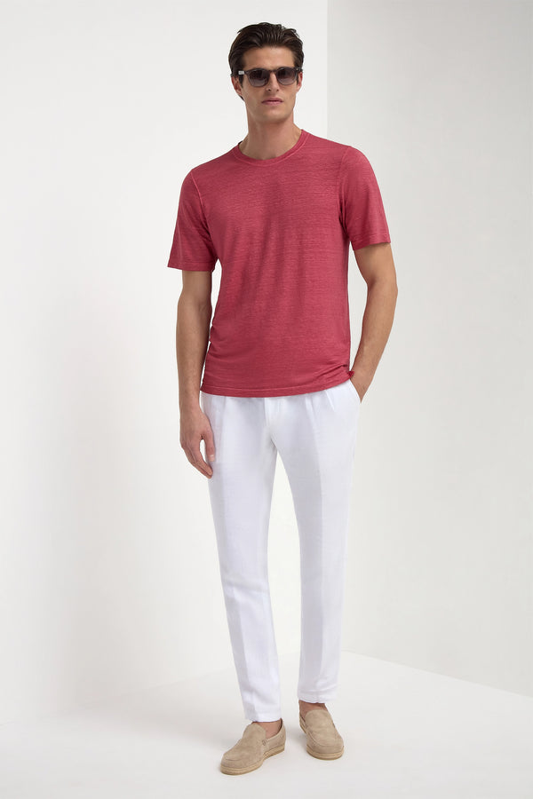 Cherry linen t-shirt - Made in Italy