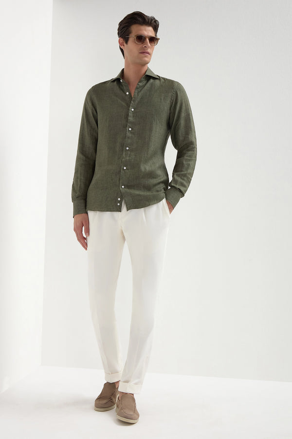 green linen shirt for men, men's green linen button-down shirt, summer green linen shirt for men, breathable linen shirt for men, stylish green linen shirt, chemise en lin verte pour hommes, chemise boutonnée en lin verte pour hommes, chemise d'été en lin verte pour hommes, chemise en lin respirante pour hommes, chemise élégante en lin verte, camicia di lino verde per uomo, camicia di lino verde con bottoni, camicia di lino traspirante per l'estate, camicia elegante di lino verde, camicia estiva di lino ver