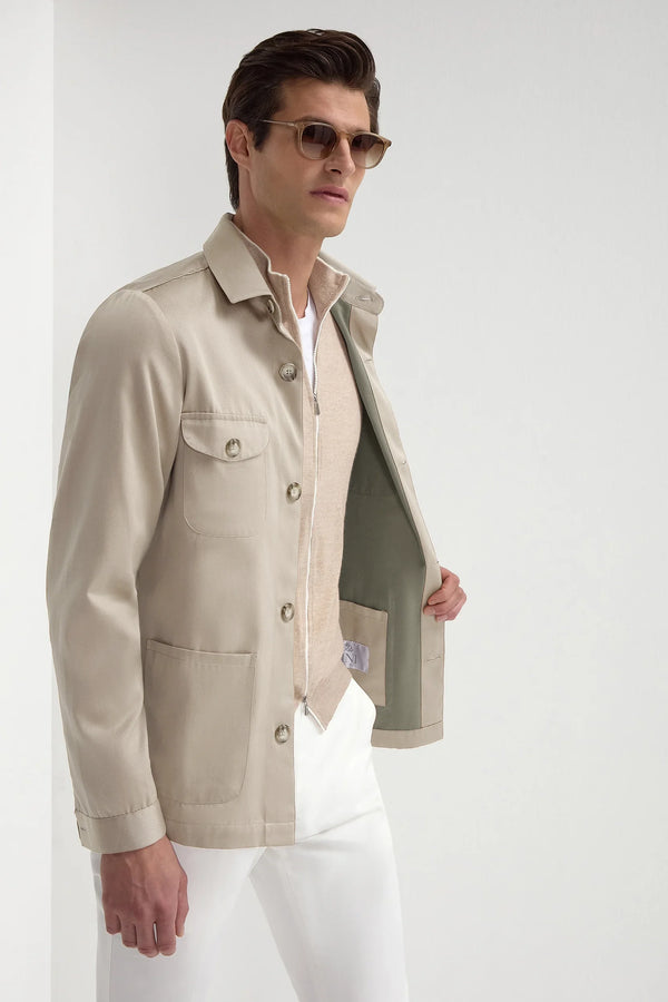 Veste safari effet solaro beige - Made in Italy