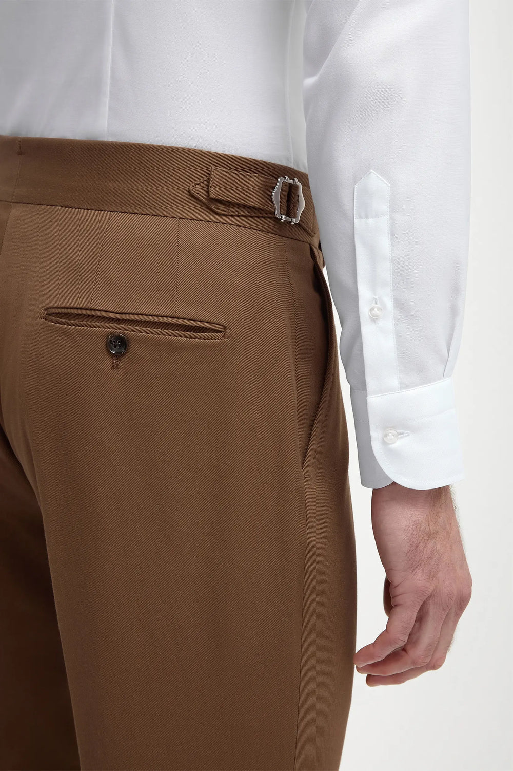 Brown cotton Soragna trousers - Made in Italy