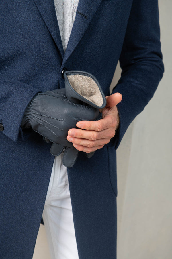 Leather deerskin gloves, dark blue leather gloves, italian leather gloves, blue deerskin gloves, Gants en cuir de daim, gants en cuir bleu foncé, gants en cuir italien, gants en cuir de daim bleu, Guanti in pelle di cervo, guanti in pelle blu scuro, guanti in pelle italiana, guanti in pelle di cervo blu,