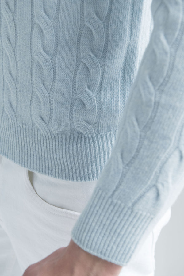 
Cable Knit Sweater in merino wool, italian merino wool sweater, Light Blue Cable Knit Sweater in italian wool,  100% superfine Super 100 Merino wool sweater, Maglione Cable Knit in lana merino, maglione italiano in lana merino, Maglione Light Blue Cable Knit in lana italiana, maglione 100% lana superfine Super 100 Merino, Pull en laine mérinos, Pull en laine mérinos italienne, Pull en laine italienne, Pull en laine italienne, 100% laine mérinos super fine Super 100,
