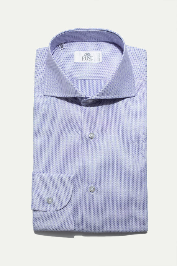 Chemise texturée bleu clair - Made In Italy