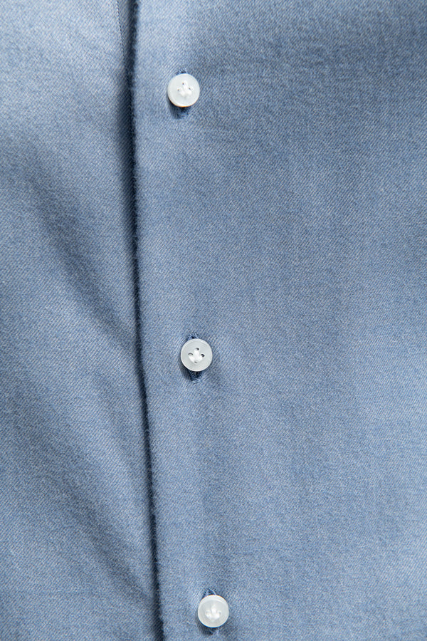 Brushed Italian Cotton Shirt, Italian Style Cotton Shirt, blue Cotton Shirt, Chemise en coton italien brossé, Chemise en coton de style italien, Chemise en coton bleu, Camicia in cotone italiano satinato, camicia in cotone made in italy, camicia in cotone blu
