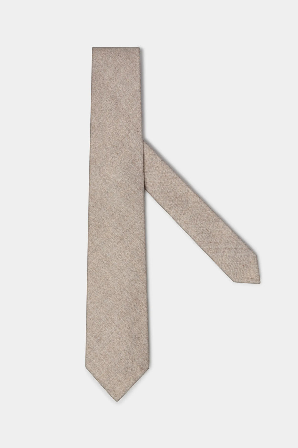 Beige flannel tie - Hand Made In Italy