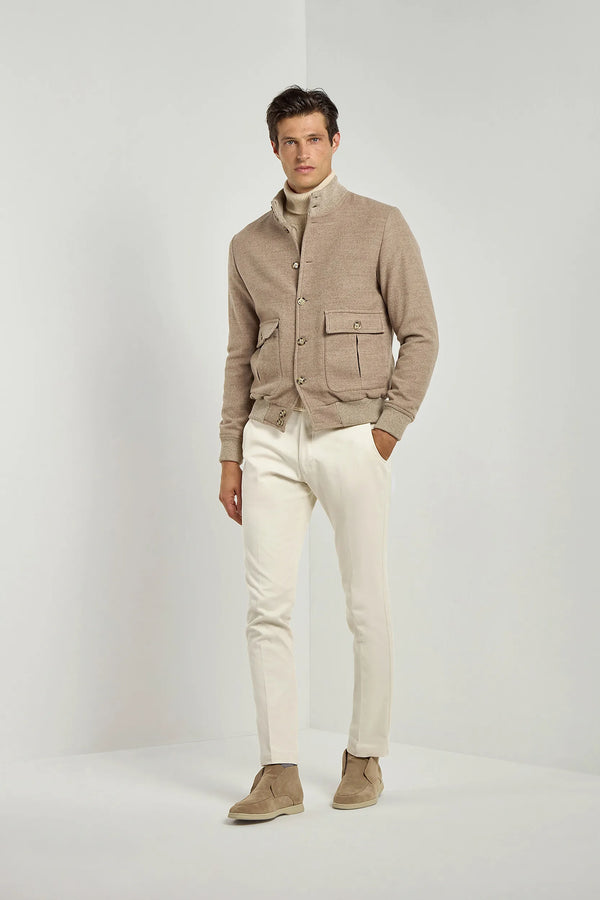 Super Wool Bomber Jacket, Beige Wool Bomber Jacket, Italian Super Wool 180’s Jacket, Flannel Bomber Jacket Beige, Bomber in super lana, Bomber in lana beige, Giacca italiana in super lana 180, Bomber in flanella beige, Super Wool Bomber Jacket, Beige Wool Bomber Jacket, Italian Super Wool 180's Jacket, Flannel Bomber Jacket Beige,