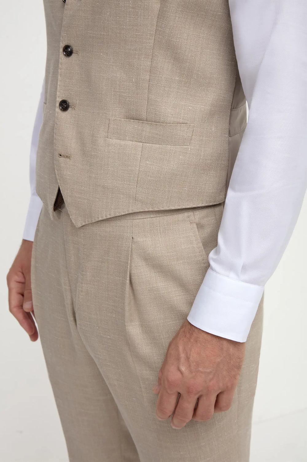 Beige waistcoat - Made in Italy