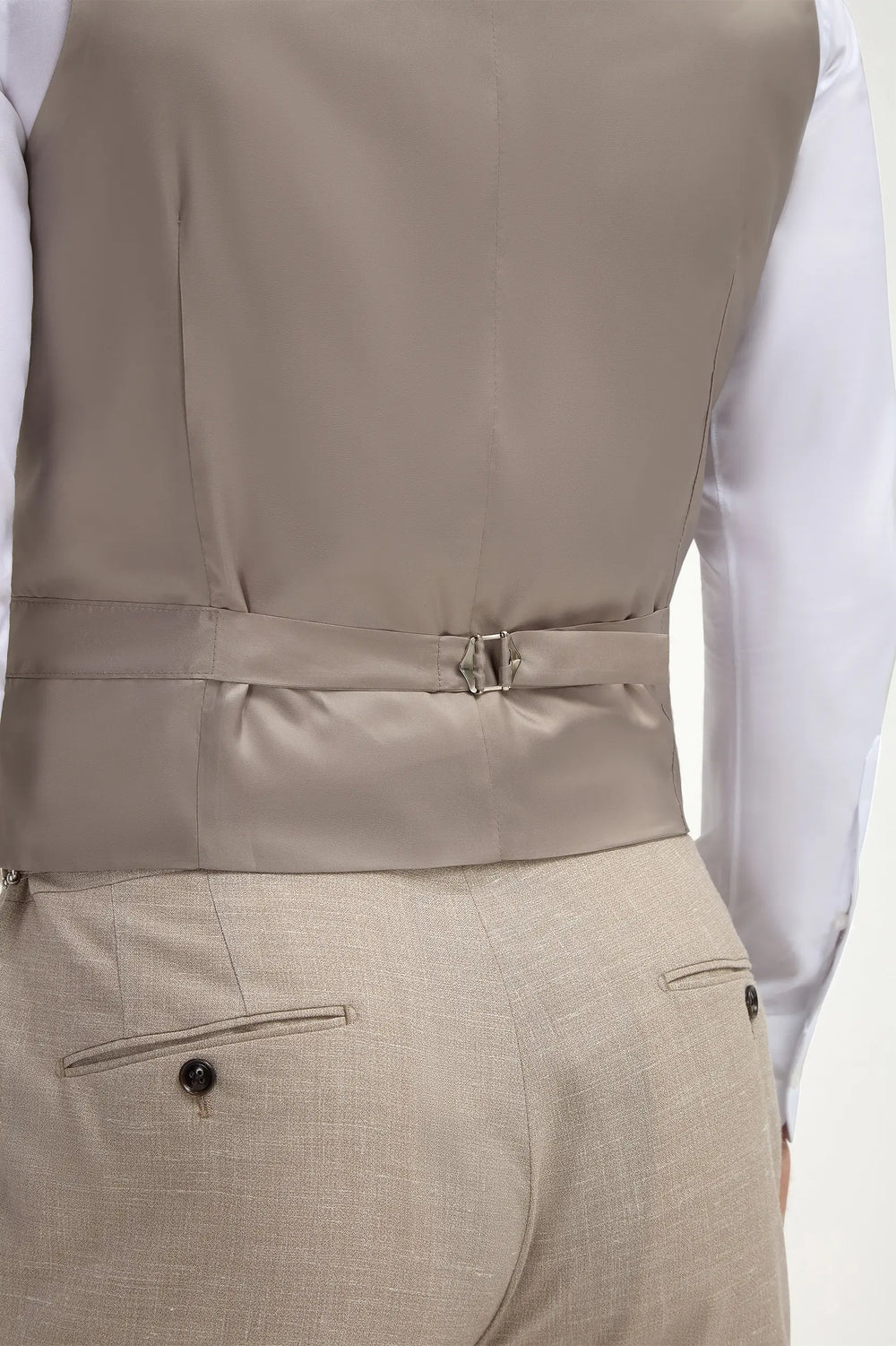 Beige double breasted waistcoat - Made in Italy