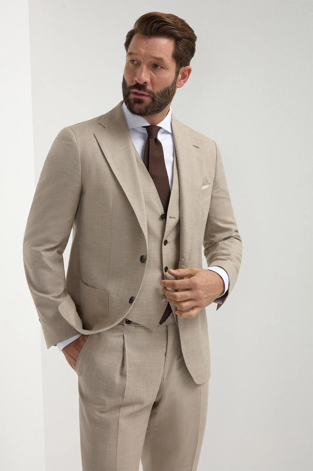 Beige waistcoat - Made in Italy