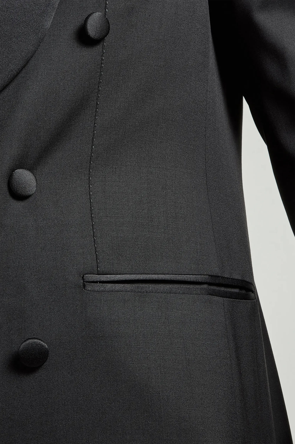 Black double breasted tuxedo jacket - Made in Italy