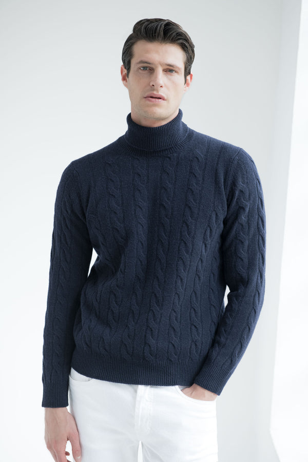 
Cable Knit turtleneck in merino wool, italian merino wool sweater, Blue Cable Knit Turtleneck in italian wool,  100% superfine Super 100 Merino wool turtleneck, Col roulé en laine mérinos, pull italien en laine mérinos, Col roulé en laine italienne, 100% laine mérinos Super 100, Dolcevita in lana merino, maglione italiano in lana merino, Dolcevita blu in lana italiana, dolcevita in lana Super 100 Merino 100% superfine
