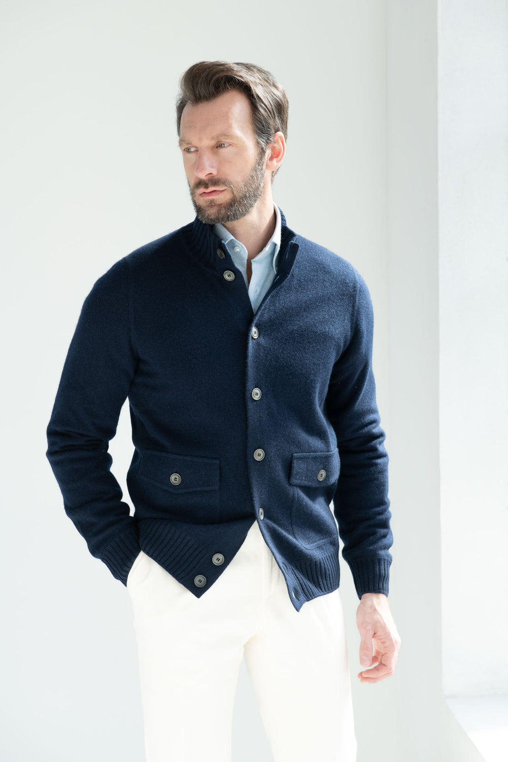 Men Wool Cashmere Bomber, Kntted Bomber Gransasso, Gransasso wool bomber, Uomo Bomber in lana e cashmere, Kntted Bomber Gransasso, Bomber in lana Gransasso, Blouson bombardier en laine et cachemire pour hommes, bombardier tricoté Gransasso, bombardier en laine Gransasso,