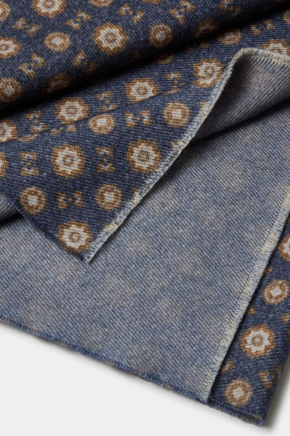 Blue fancy reversible scarf - Made in Italy