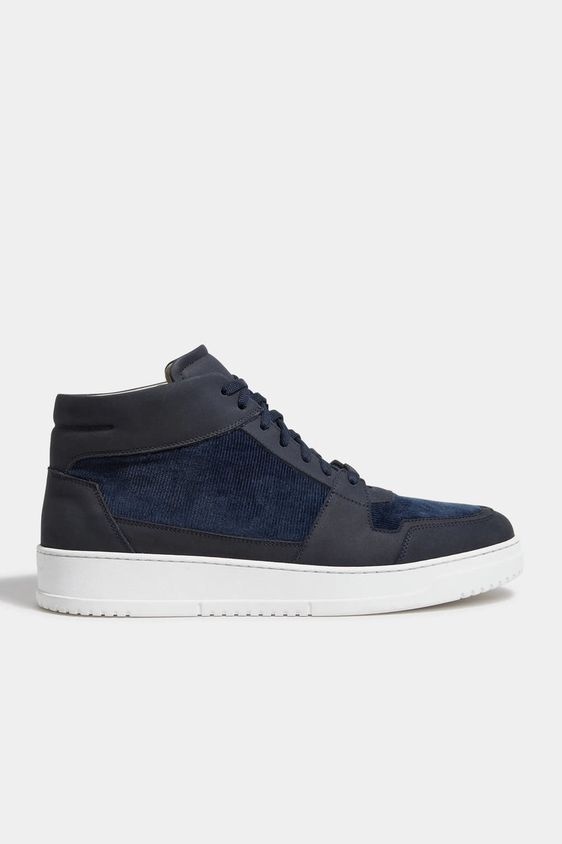 Men sneakers, cordurooy sneakers, nabuk sneakers, High blue sneakers, Baskets homme, baskets en velours côtelé, baskets en nabuk, baskets bleues hautes, Sneakers da uomo, sneakers in velluto, sneakers in nabuk, sneakers alte blu,