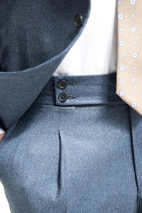 Blue houndstooth suit "Soragna Capsule Collection" - Made in Italy