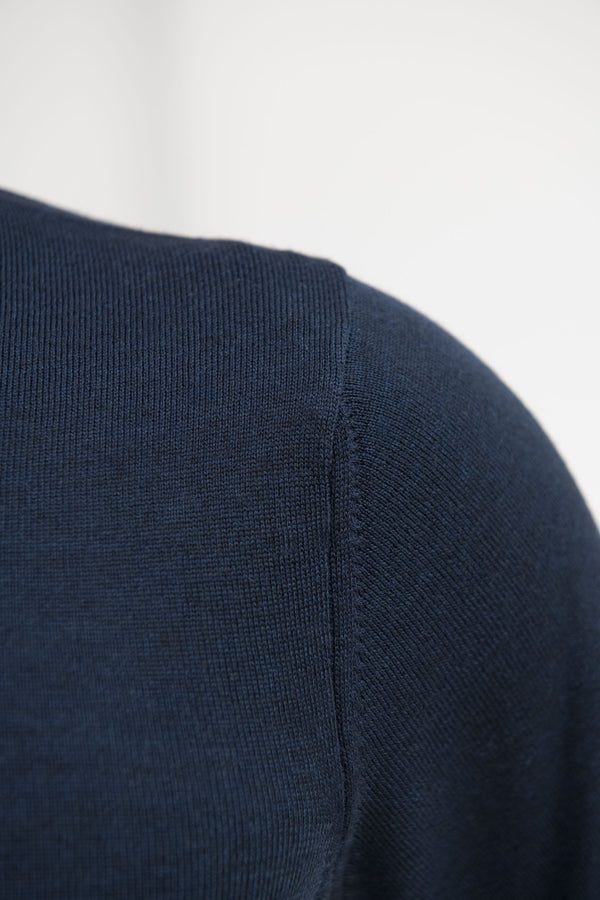 Blue Merino Turtleneck – Made in Italy