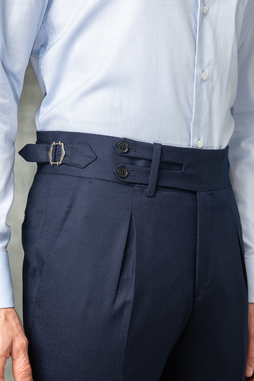 Pantaloni Flanella Blu Limited Edition – Made in Italy