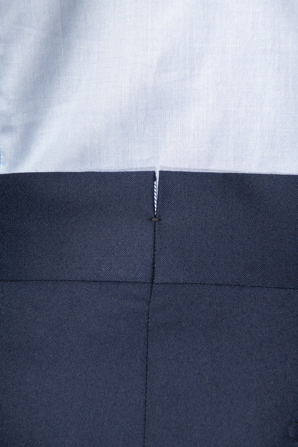 Blue flannel Limited Edition trousers - Made in Italy