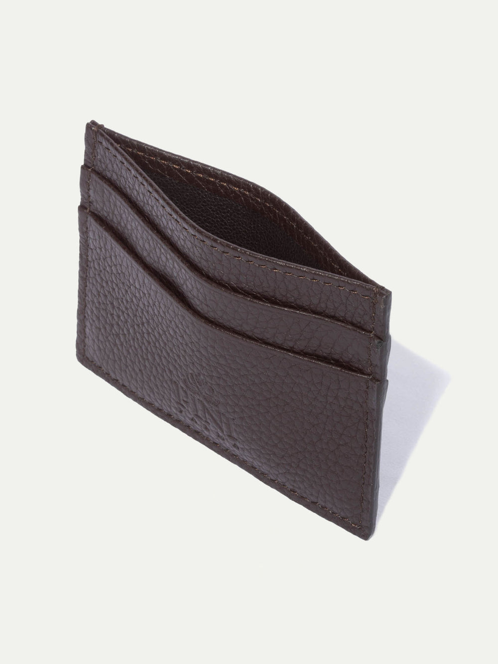 Porte-cartes en cuir marron - Made in Italy