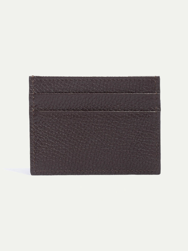 Porte-cartes en cuir marron - Made in Italy