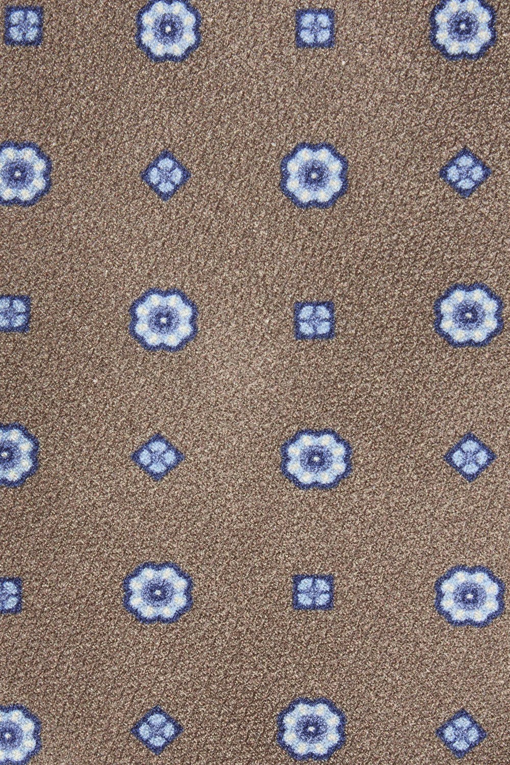 Brown fancy silk tie - Made In Italy