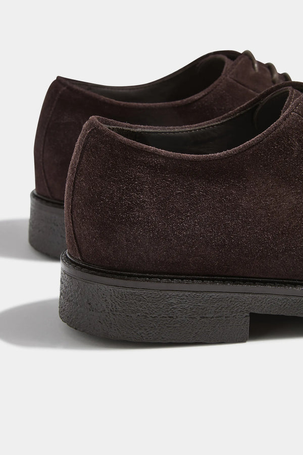 Brown suede Derby - Made in Italy