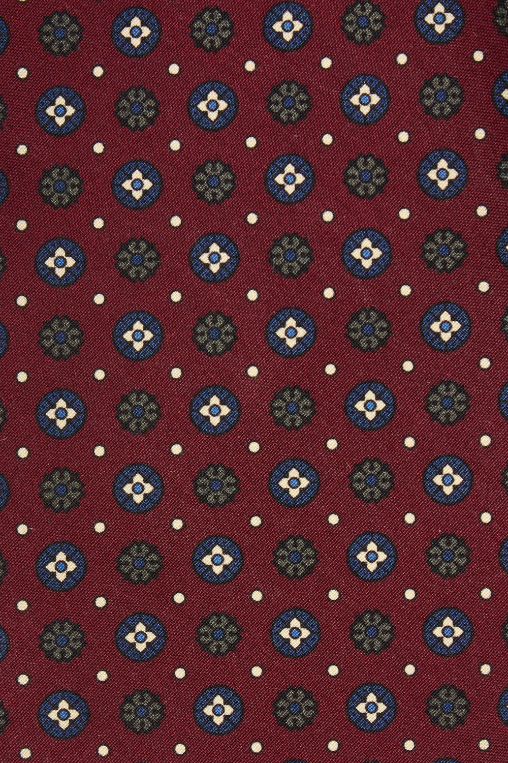 Burgundy fancy silk tie - Made In Italy