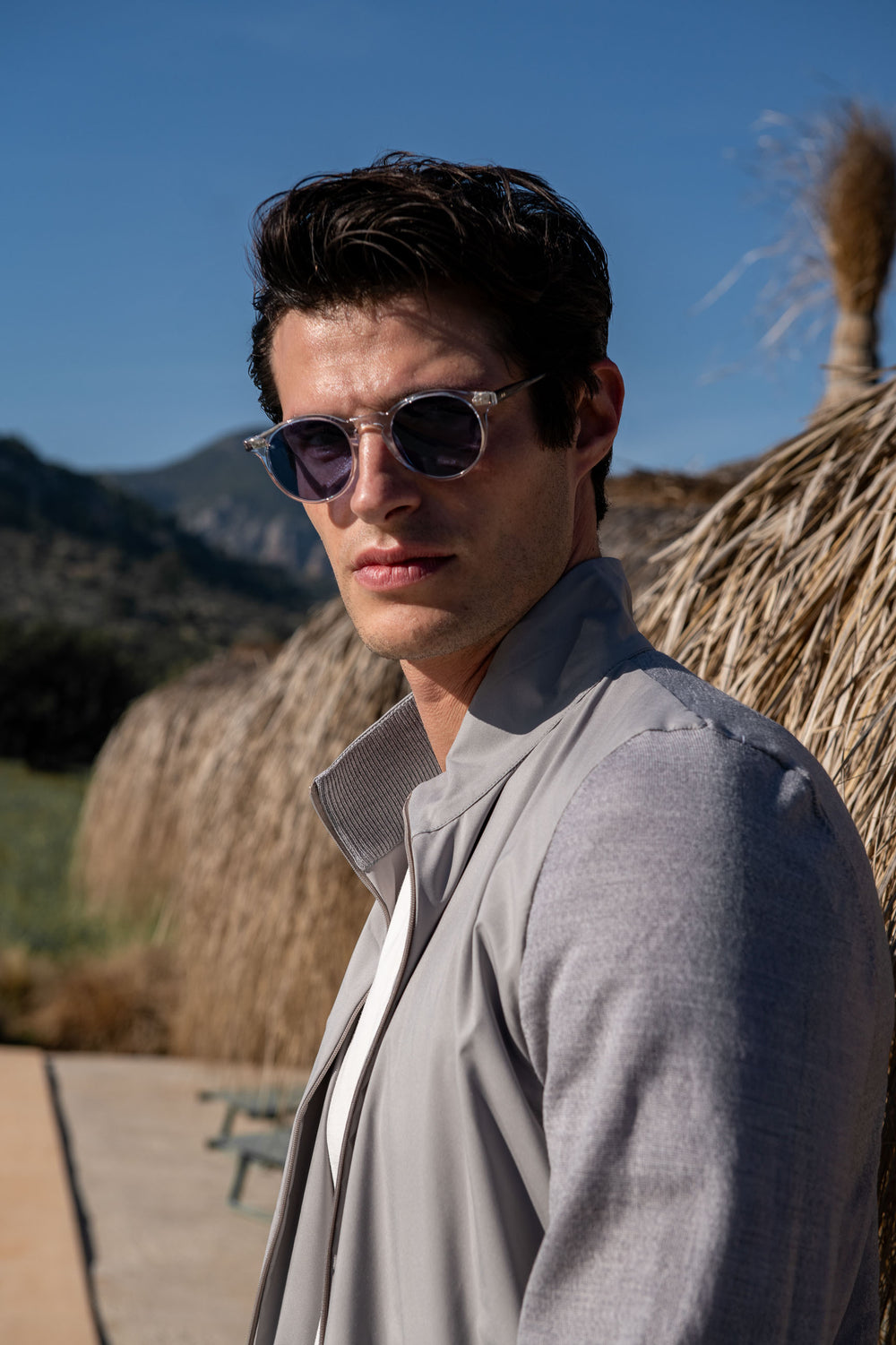 Clear Portofino sunglasses - Made in Italy