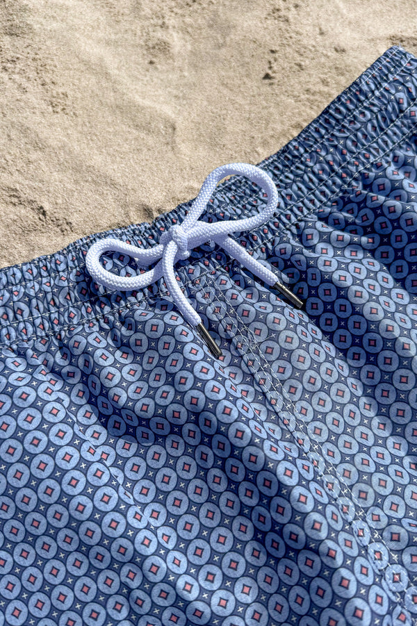 Denim fancy swim shorts - Made in Italy