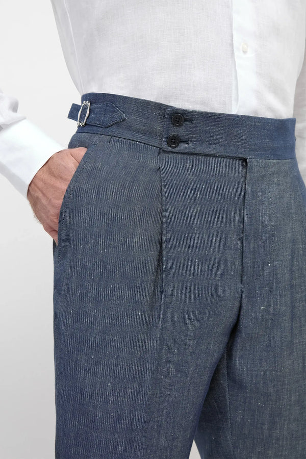 Denim stretch Soragna trousers  - Made in Italy