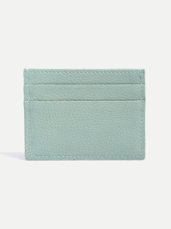 Verde acqua leather card holder - Made in Italy