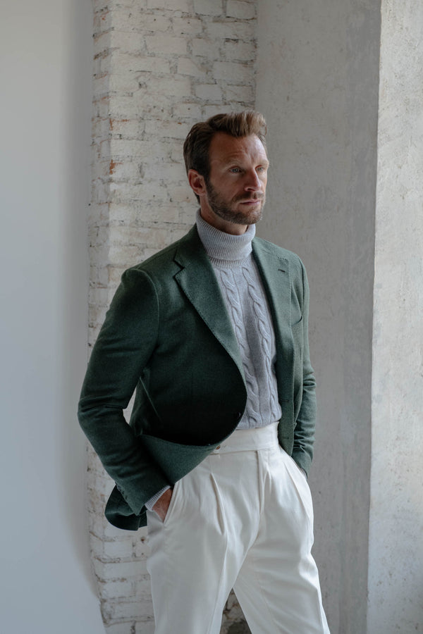 Green Jacket, Cashmere and Wool Jacket, Loro Piana Jacket, wool and cashmere jacket, Veste verte, Veste en cachemire et laine, Veste Loro Piana, Veste en laine et cachemire, Giacca verde, Giacca in cashmere e lana, Giacca Loro Piana,giacca in lana e cashmere, Italian Jacket, Veste Italienne, Giacca Italiana