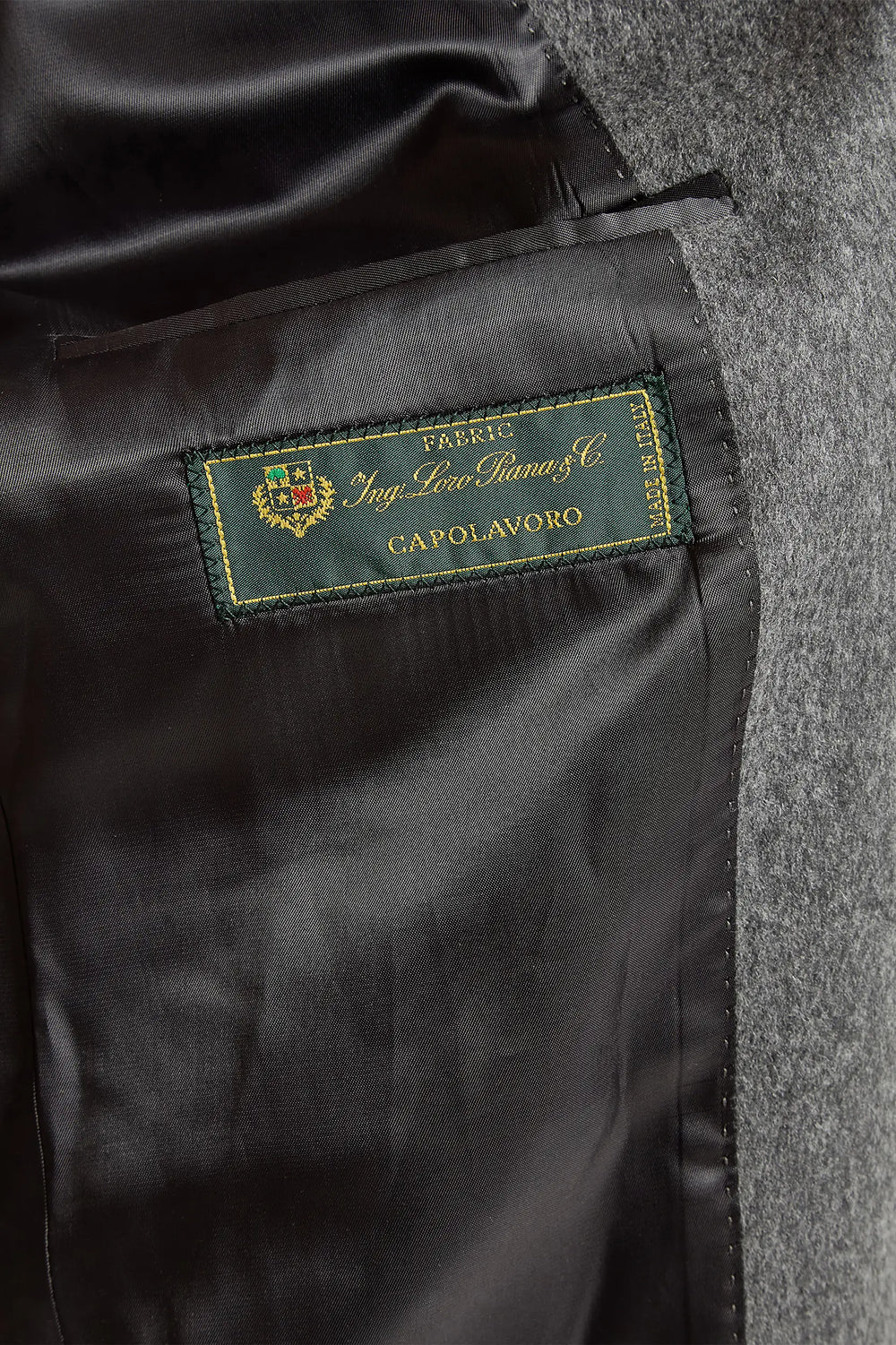 Grey coat in Loro Piana wool – Made in Italy