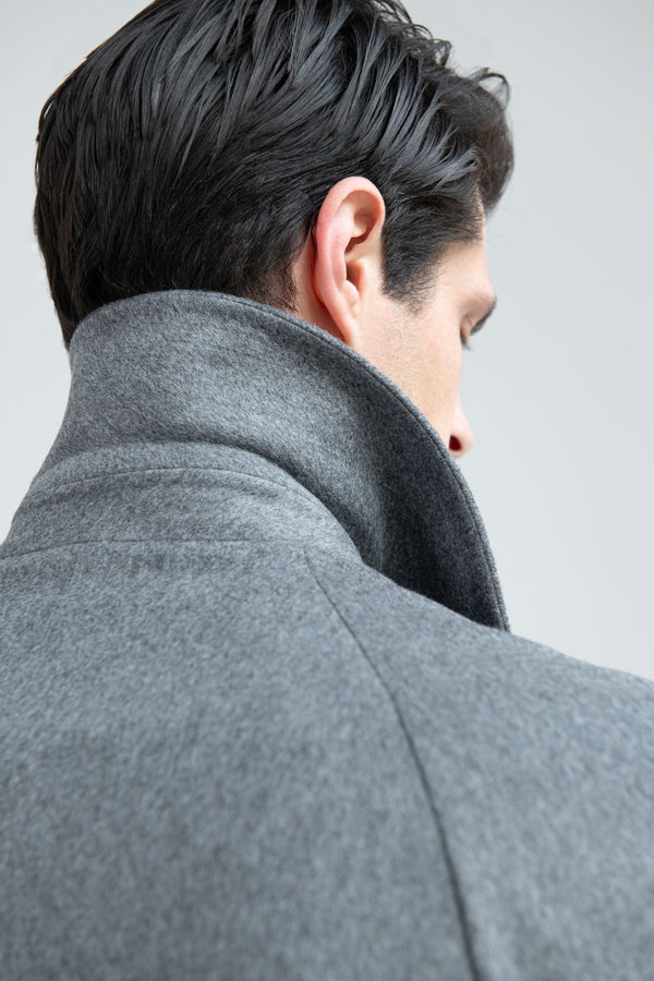 Manteau raglan gris – Made in Italy