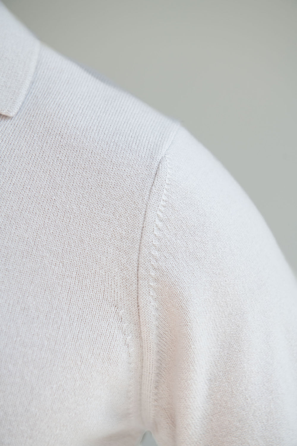 Light beige cashmere polo – Made in Italy