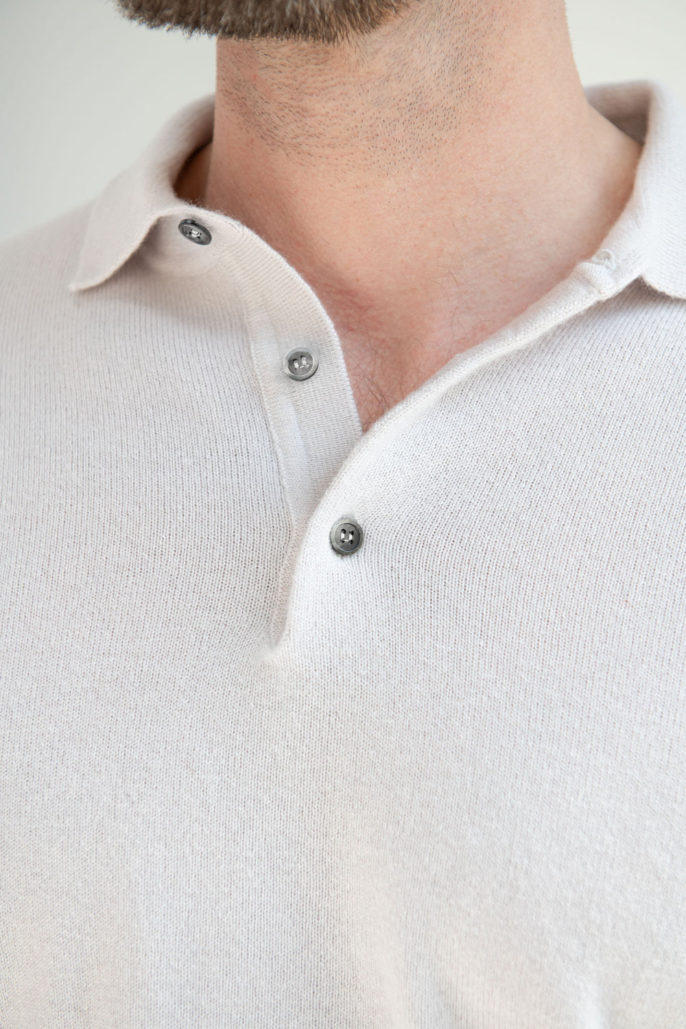 Light beige cashmere polo – Made in Italy