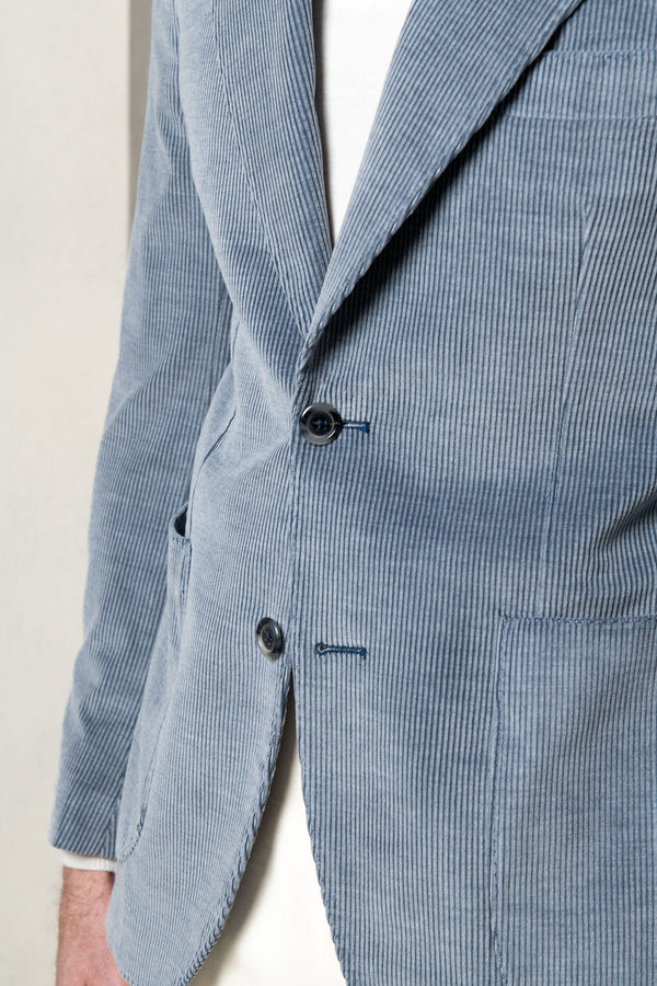 Men Corduroy Jacket, Light Blue Corduroy Jacket, Italian corduroy wool, Giacca di velluto a coste da uomo, Giacca di velluto a coste blu chiaro, lana di velluto a coste italiana, Veste en velours côtelé pour homme, Veste en velours côtelé bleu clair, laine italienne en velours côtelé,