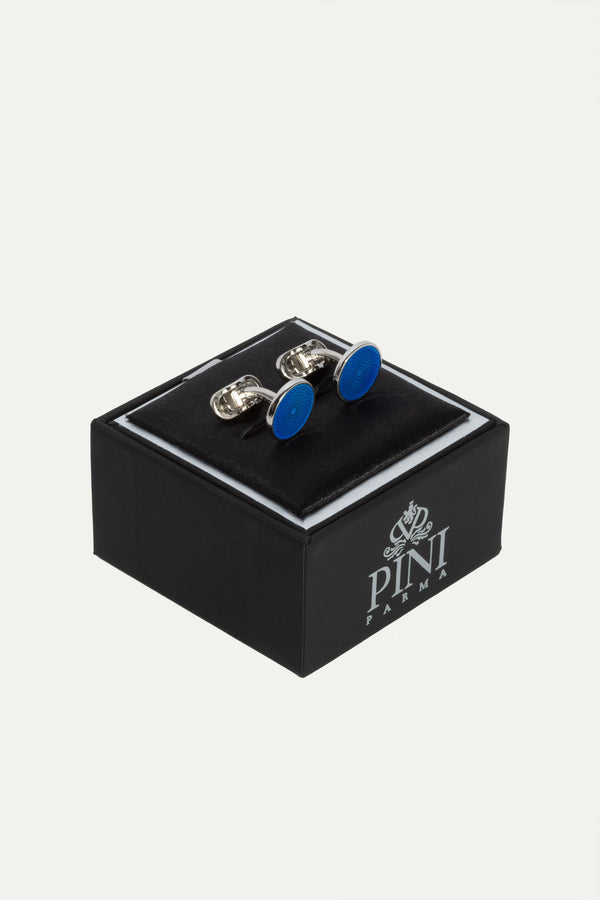 Boutons de manchette bleu clair - Made in Italy