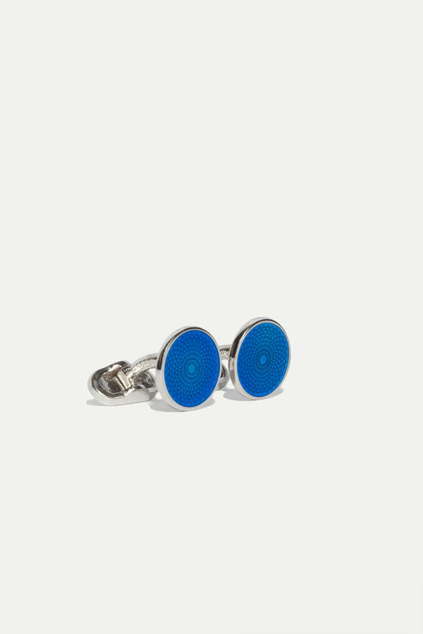 Boutons de manchette bleu clair - Made in Italy