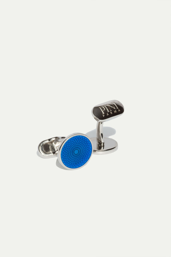 Boutons de manchette bleu clair - Made in Italy