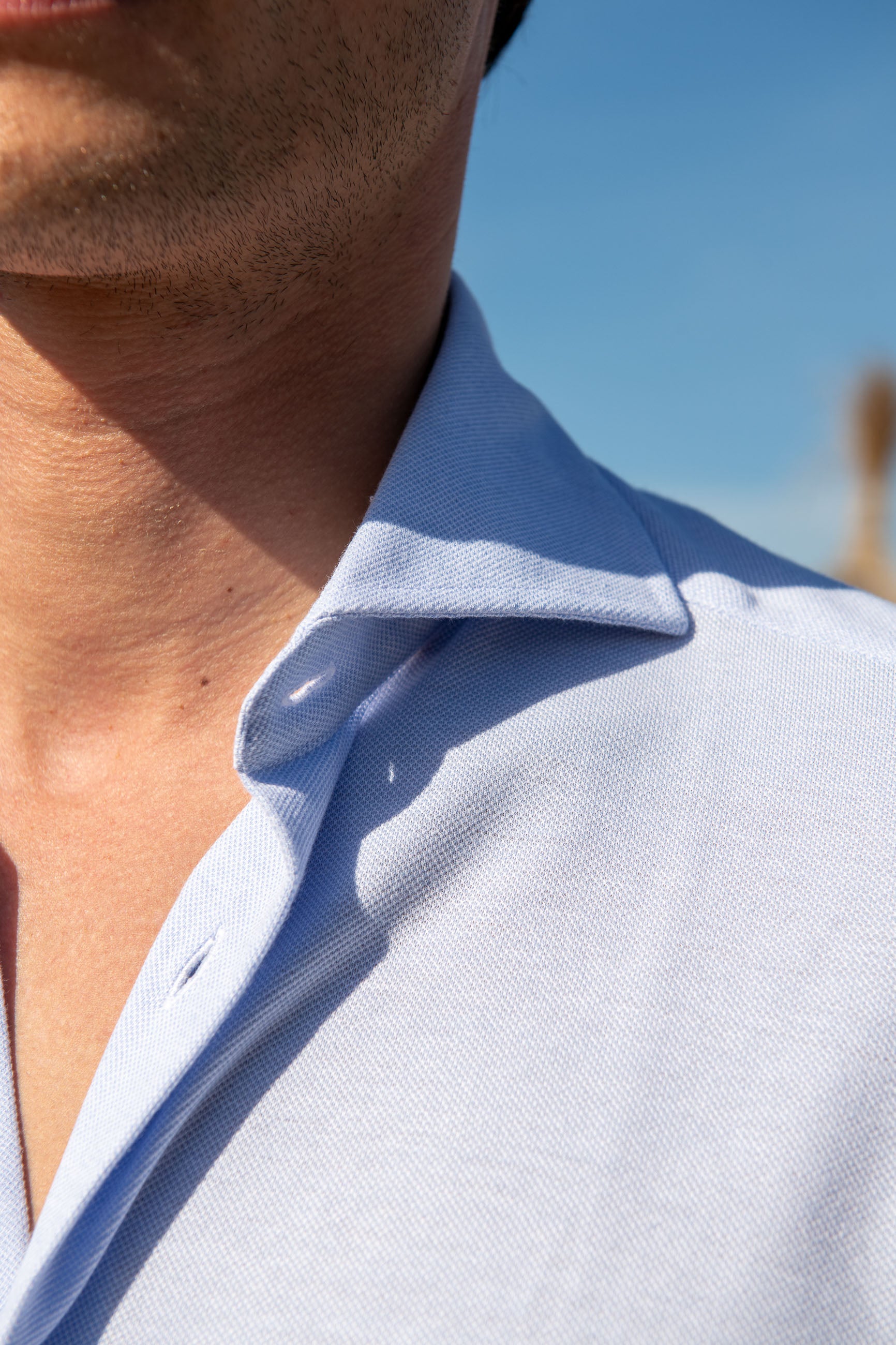 Light blue jersey shirt - Made in Italy