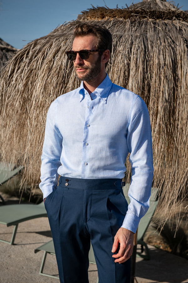 linen shirt, Light Blue Button Down linen summer shirt, Button Down linen shirt, Men Button Down Light Blue Linen shirt, Button Down Light Blue Linen shirt, camicia in lino, camicia estiva in lino button down azzurro, camicia in lino button down, camicia in lino button down azzurro uomo, camicia in lino button down azzurro, chemise en lin, Chemise d'été en lin bleu ciel à boutons, Chemise en lin à boutons, Chemise en lin bleu ciel à boutons, Chemise en lin bleu ciel à boutons