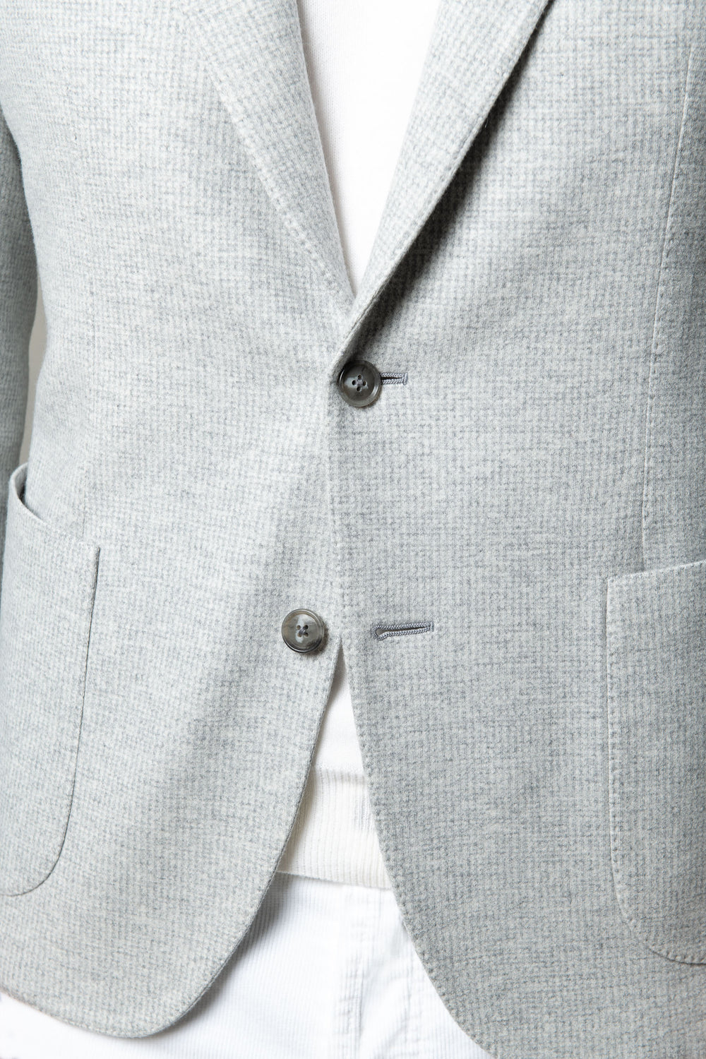 Light grey jersey houndstooth jacket - Made in Italy